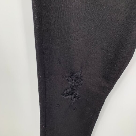 AG Adriano Goldschmied Alexxis jeans slim straight black denim distressed new 27 - Picture 5 of 10
